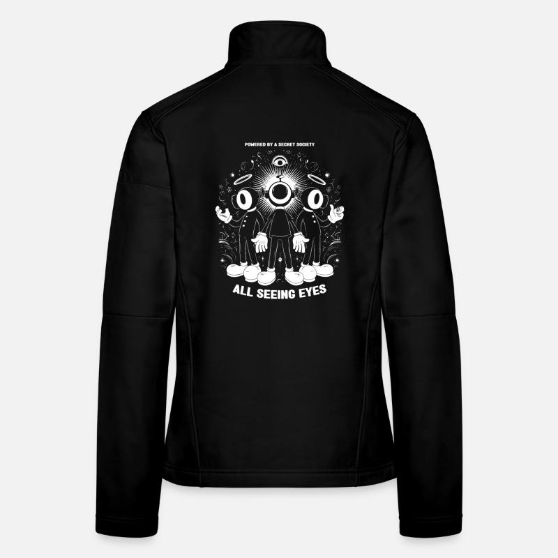 Seeing eyes - Frauen Softshelljacke - Schwarz
