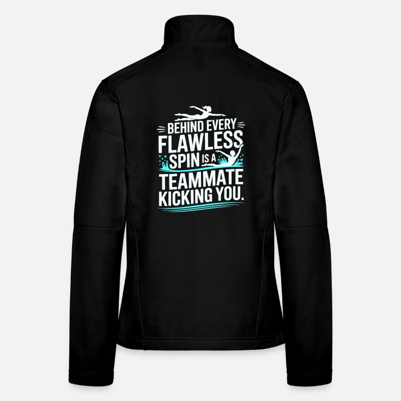 Derrière chaque rotation impeccable se cache un coéquipier de natation Veste en tissu softshell Femme