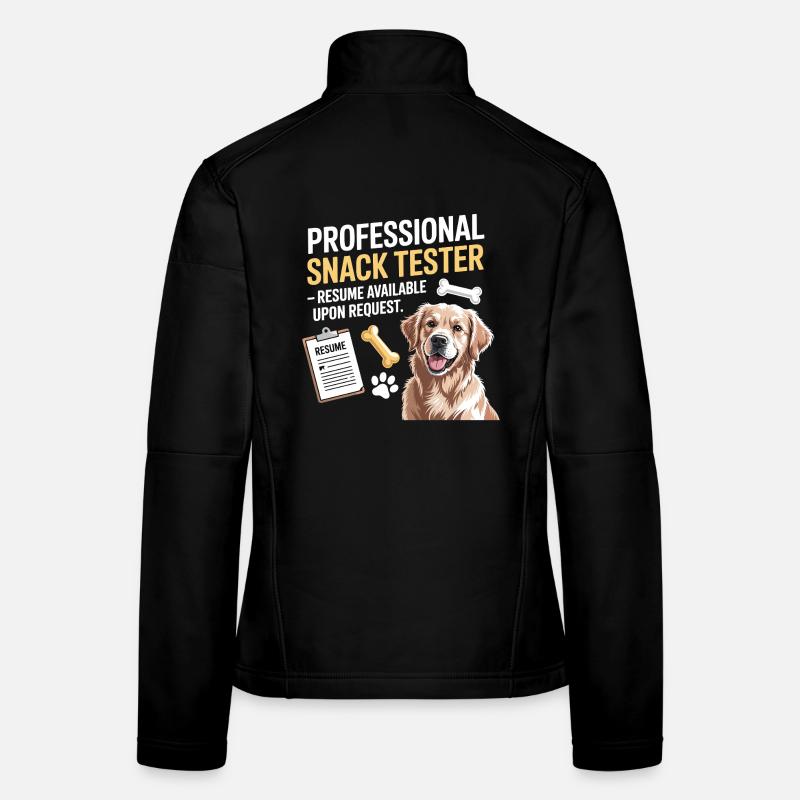 Hundesnack Tester Lebenslauf verfügbar Witz Frauen Softshelljacke