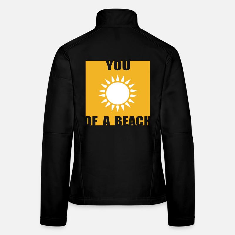 Vous soleil d’une plage - soleil jaune Veste en tissu softshell Femme