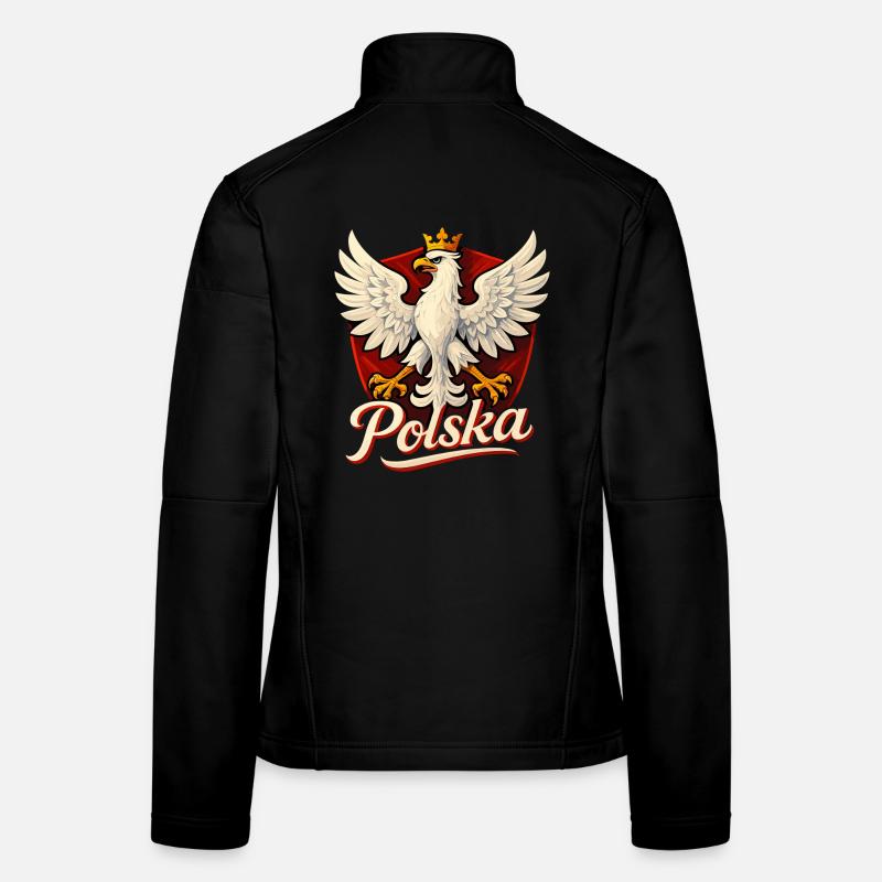 Poland Polska Eagle Emblem Flag Flag Gift Women's Softshell Jacket