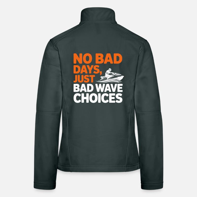 Choix amusants de jetski Bad Wave Veste en tissu softshell Femme
