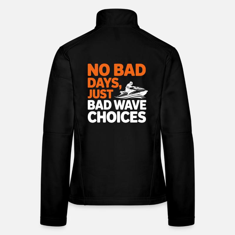 Choix amusants de jetski Bad Wave Veste en tissu softshell Femme