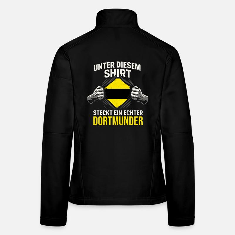 Sous ce maillot se trouve un véritable Dortmunder Veste en tissu softshell Femme