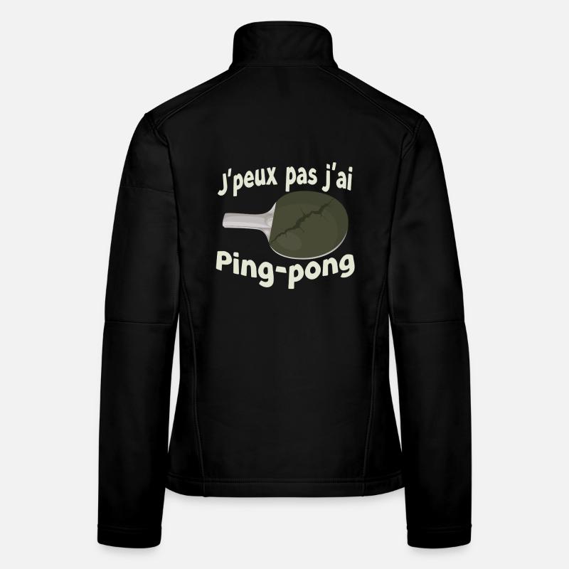 Ping-Pong-Pause Humor Frauen Softshelljacke
