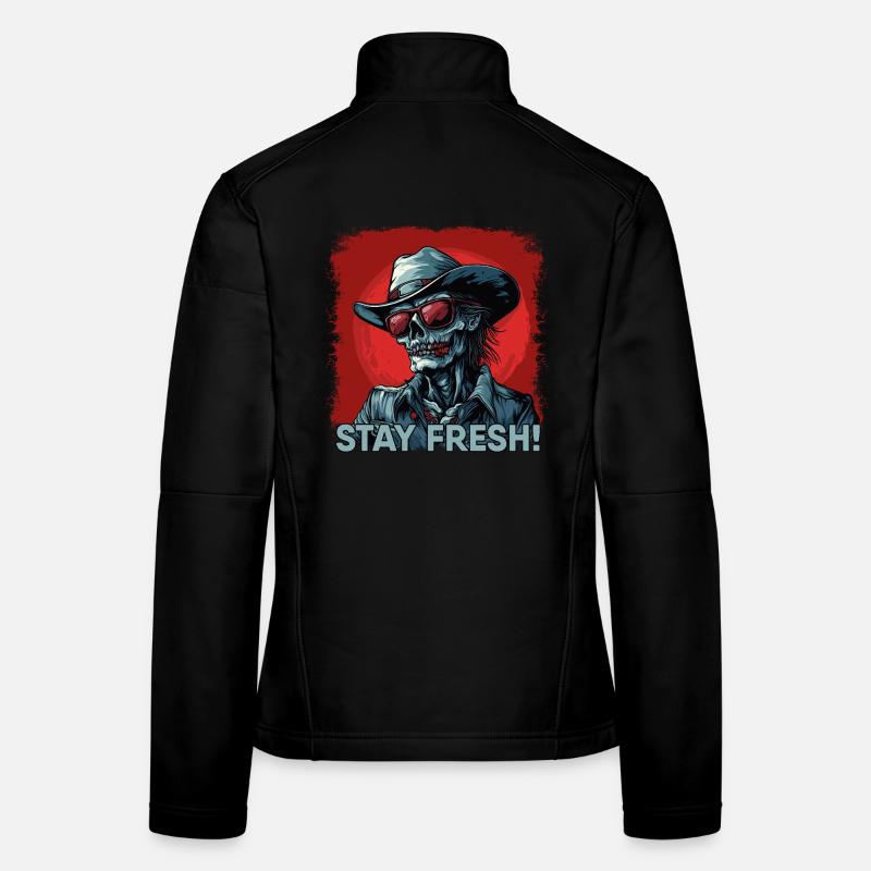 Zombie Cowboy with saying Women's Softshell Jacket