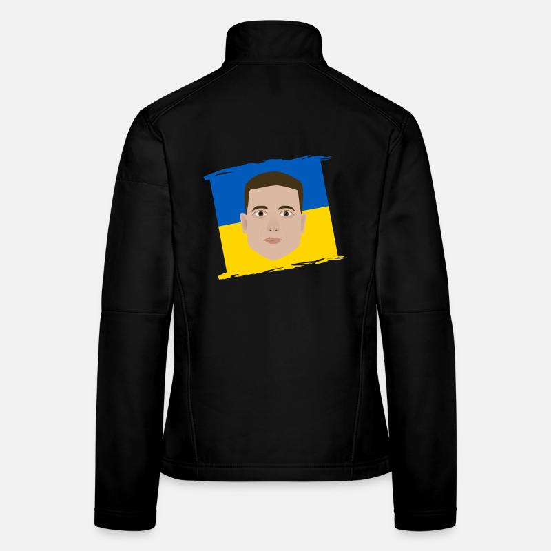 Zelensky Drapeau de l’Ukraine Veste en tissu softshell Femme
