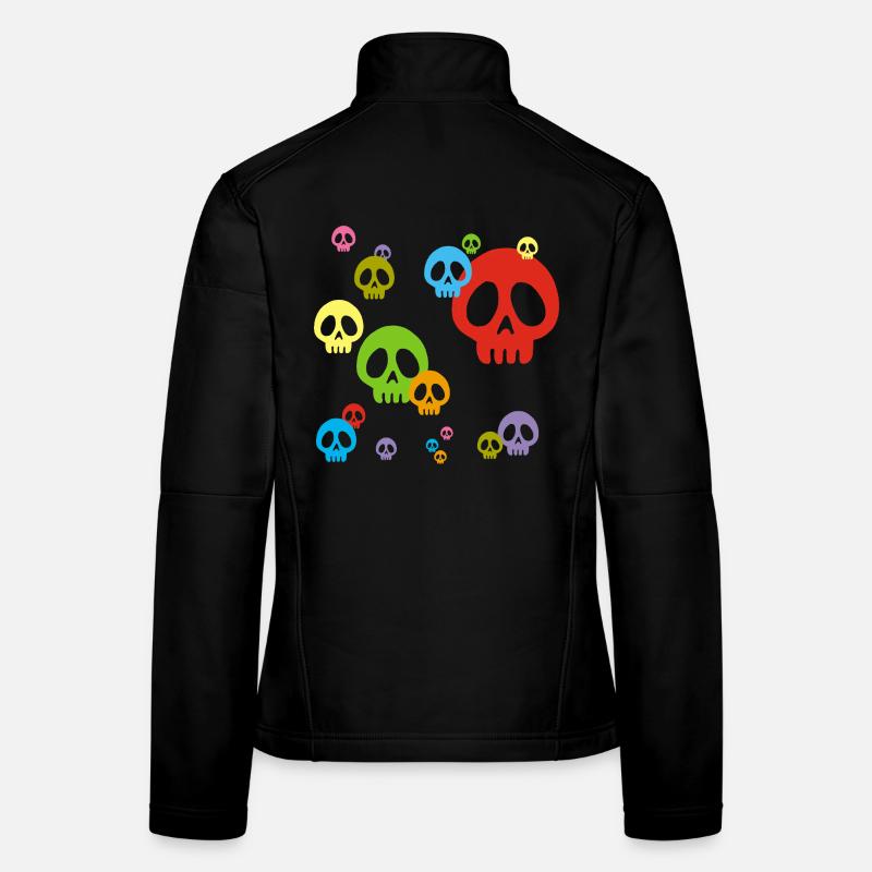 Multicolored manga skulls Women's Softshell Jacket
