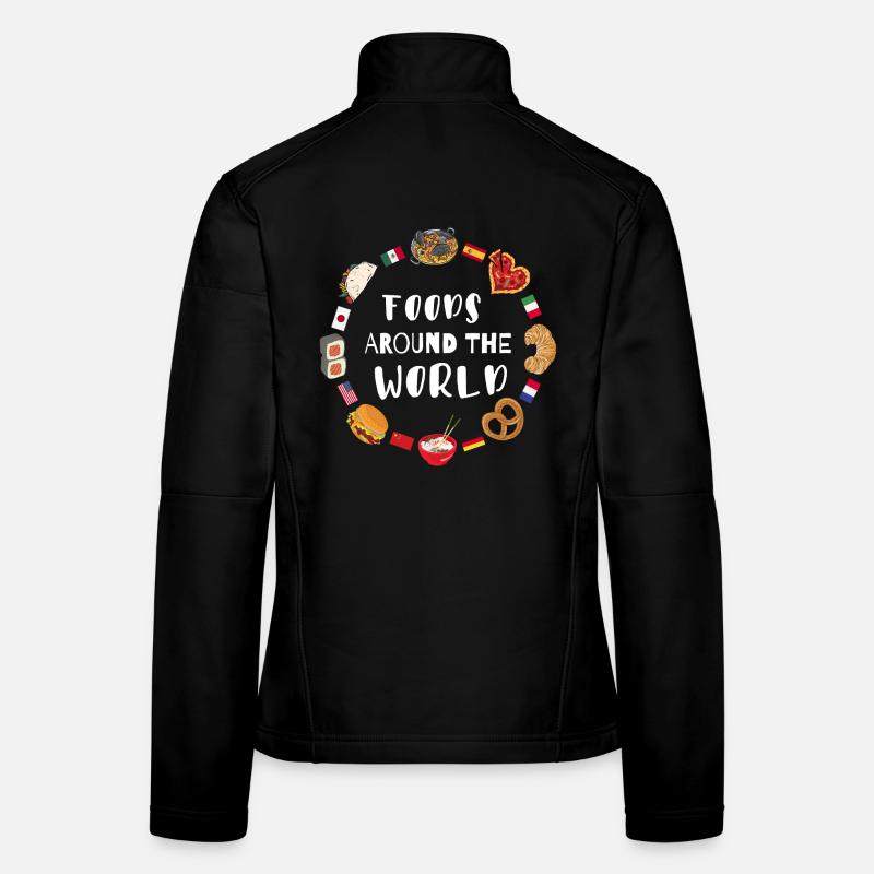 Nourriture du monde entier Veste en tissu softshell Femme