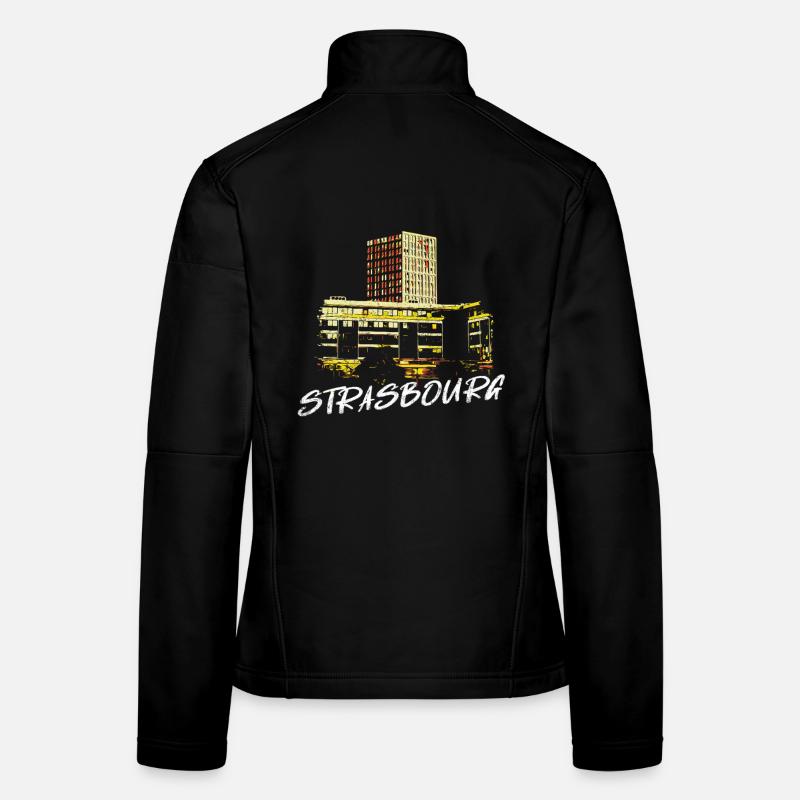 Illustration Rivétoile Strasbourg moderne Veste en tissu softshell Femme