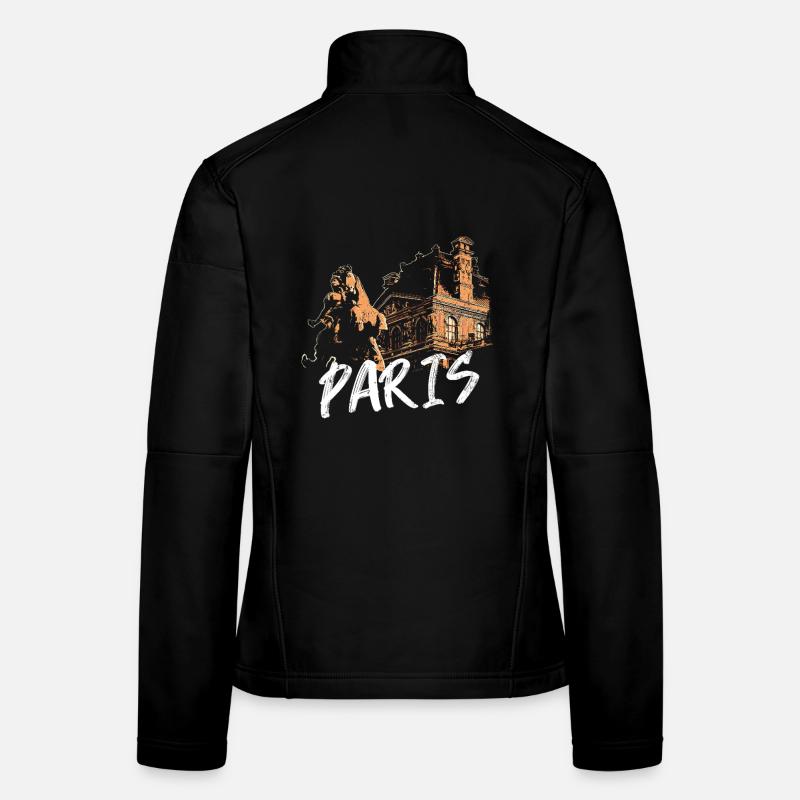 Paris architecture et statue Veste en tissu softshell Femme