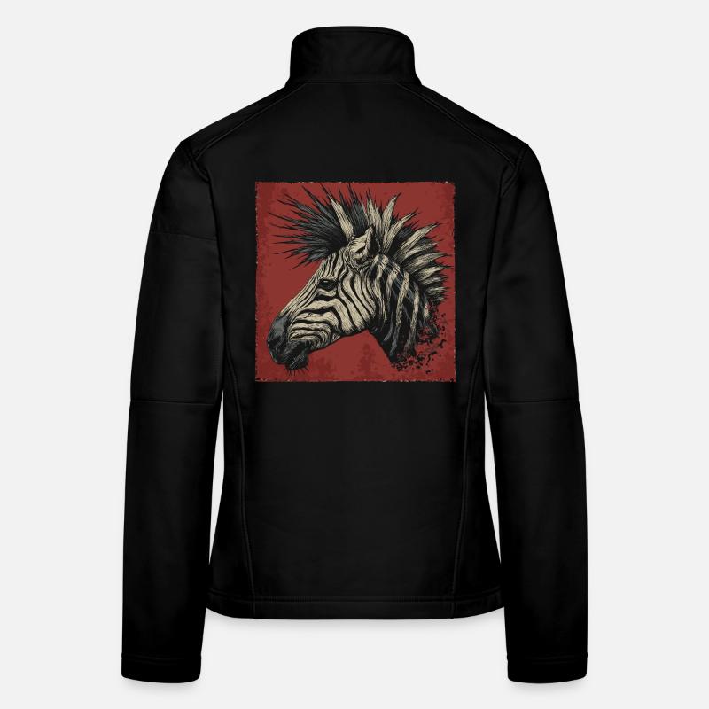 Punkrock Zebra Frauen Softshelljacke