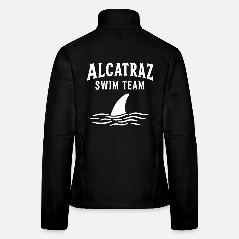 Alcatraz Swim Team Irony Saying - Women's Softshell Jacket - black