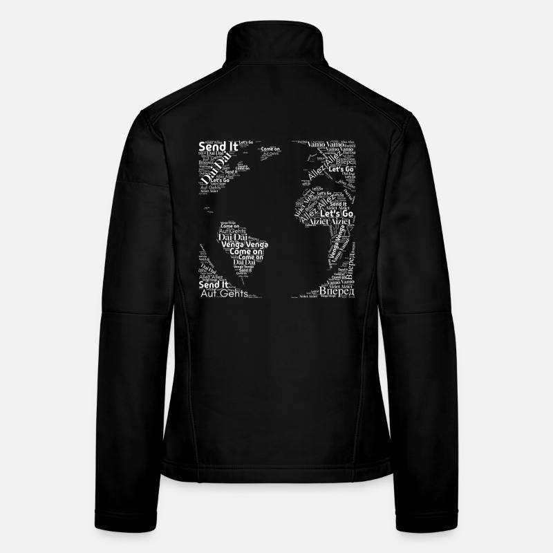 Nous vous encourageons - Blanc Veste en tissu softshell Femme