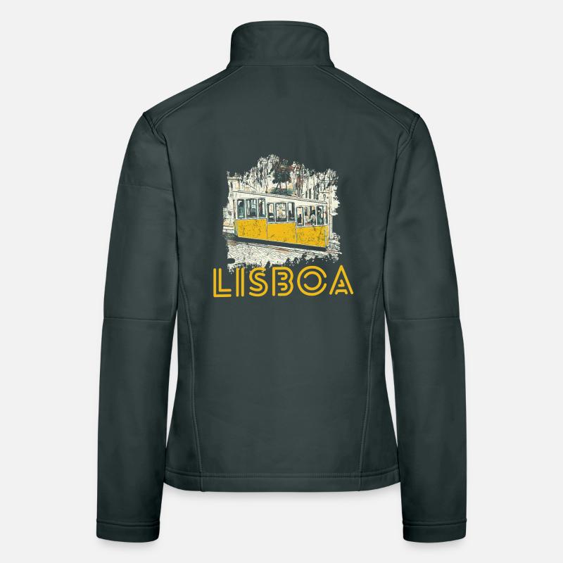 Lisbon typical Bica funicular illustration Women's Softshell Jacket