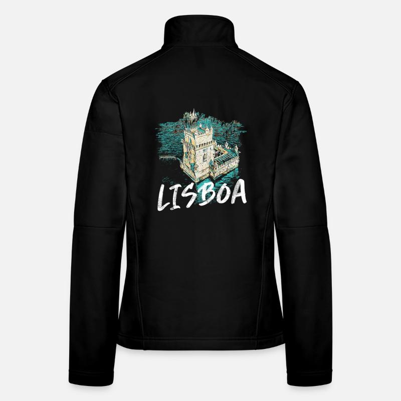 Belém and Tagus Tower in Lisbon, seen from the sky Women's Softshell Jacket