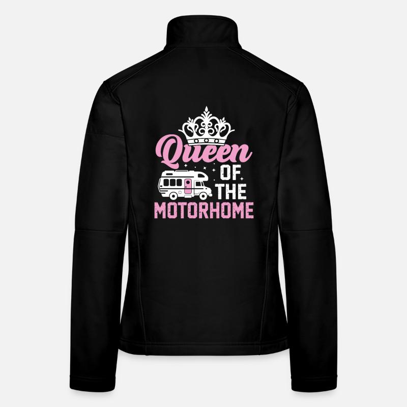 queen of the motorhome - Women's Softshell Jacket - black
