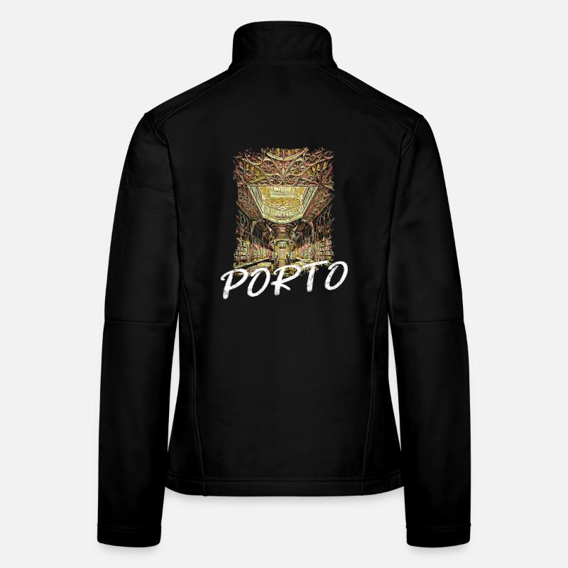 Lello Porto Bookshop Interior Illustration Women's Softshell Jacket