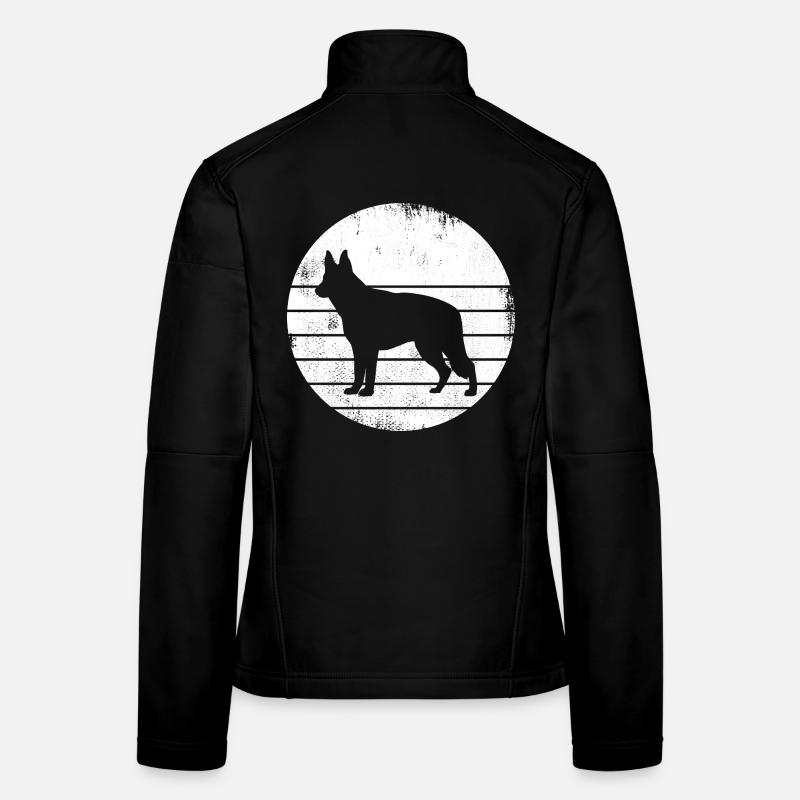 Dessin de berger allemand Veste en tissu softshell Femme