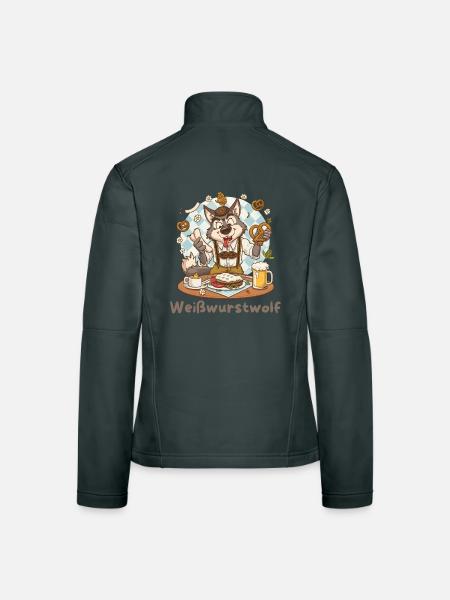 Weißwurst grinder Kochheld Bavarian - Women's Softshell Jacket - black - Back
