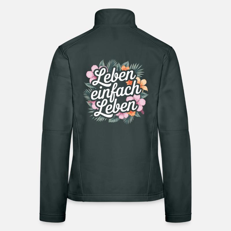 Vivre simplement - expressions positives Veste en tissu softshell Femme