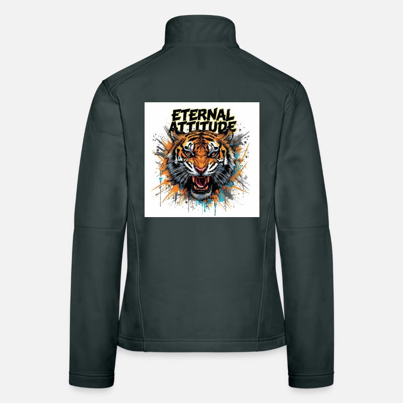 Ewige Tigerpose Frauen Softshelljacke