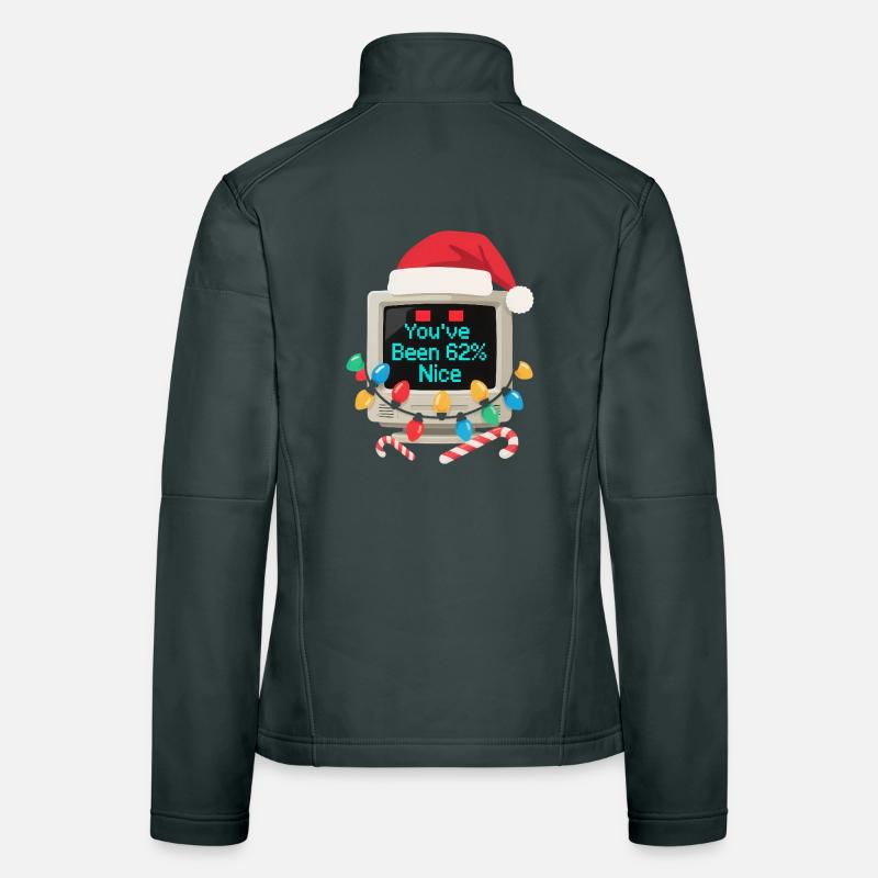 Ordinateur Noël AI Sarcastic Tech Gift Veste en tissu softshell Femme