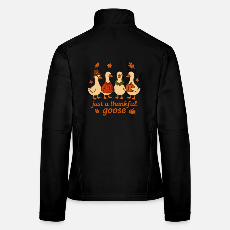 Just A Thankful Goose Pumpkin Fall  Frauen Softshelljacke