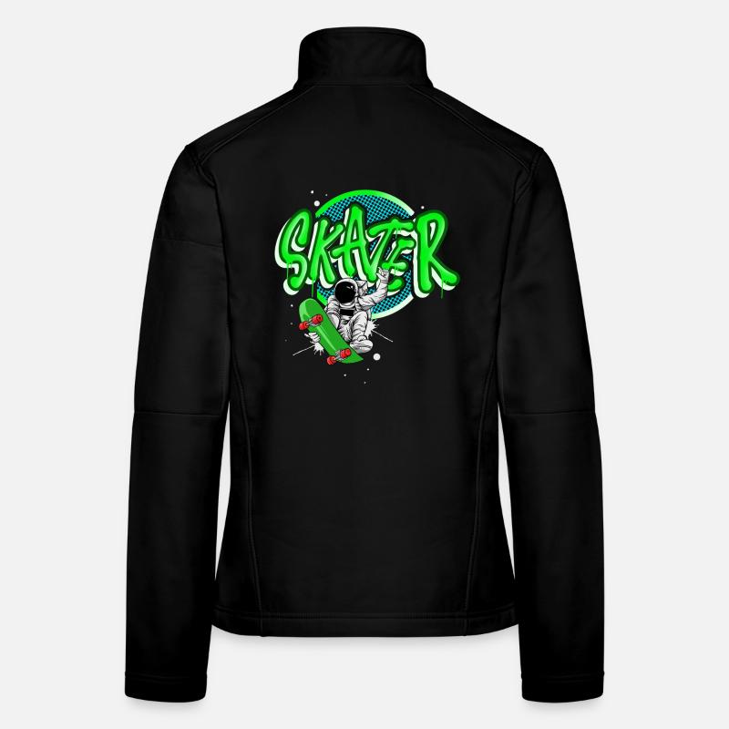 Skateboard Astronaut Frauen Softshelljacke