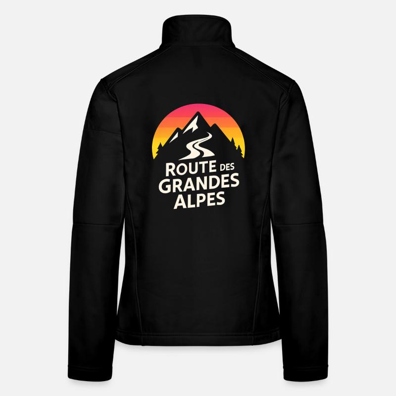 Alps Route Berg Logo Frauen Softshelljacke