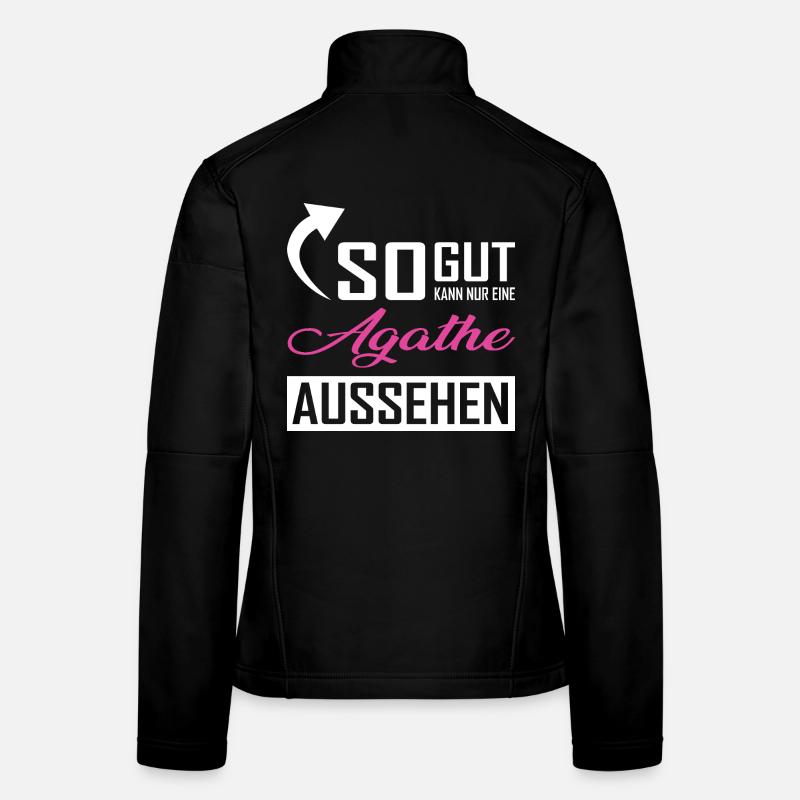 Seule une Agathe peut être aussi belle Veste en tissu softshell Femme