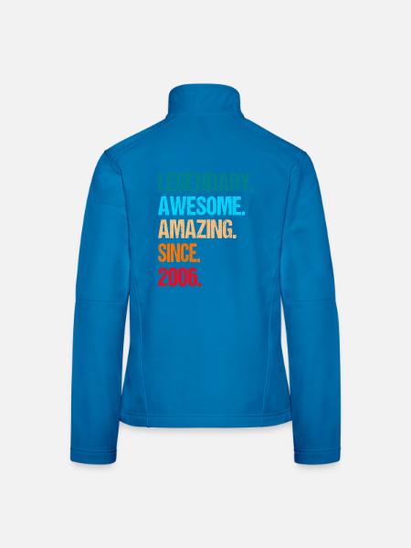  20. Geburtstag 2006 - Frauen Softshelljacke - Schwarz - Hinten