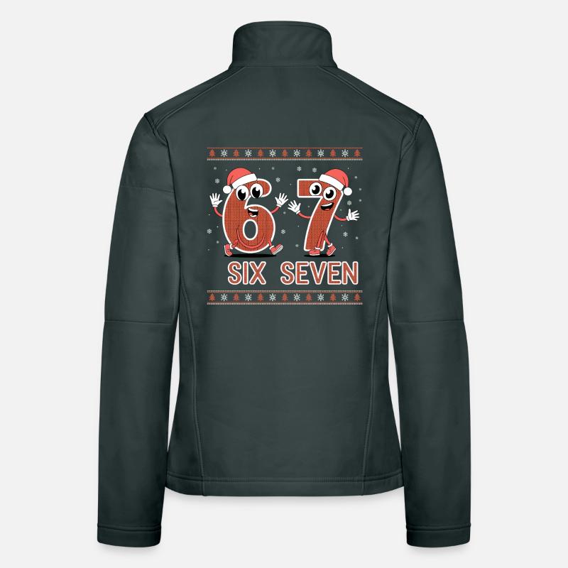 6 7 Sechs Sieben Meme – Weihnachten Frauen Softshelljacke
