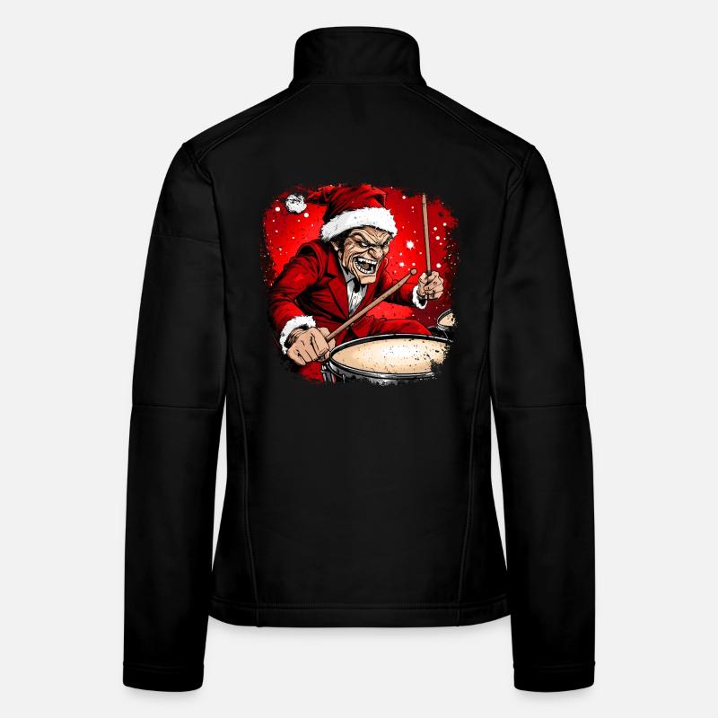 Schlagzeuger Weihnachtsmann Frauen Softshelljacke
