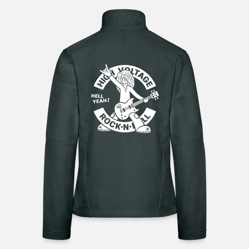 High Voltage Rock'n'Roll Guitarist Women's Softshell Jacket