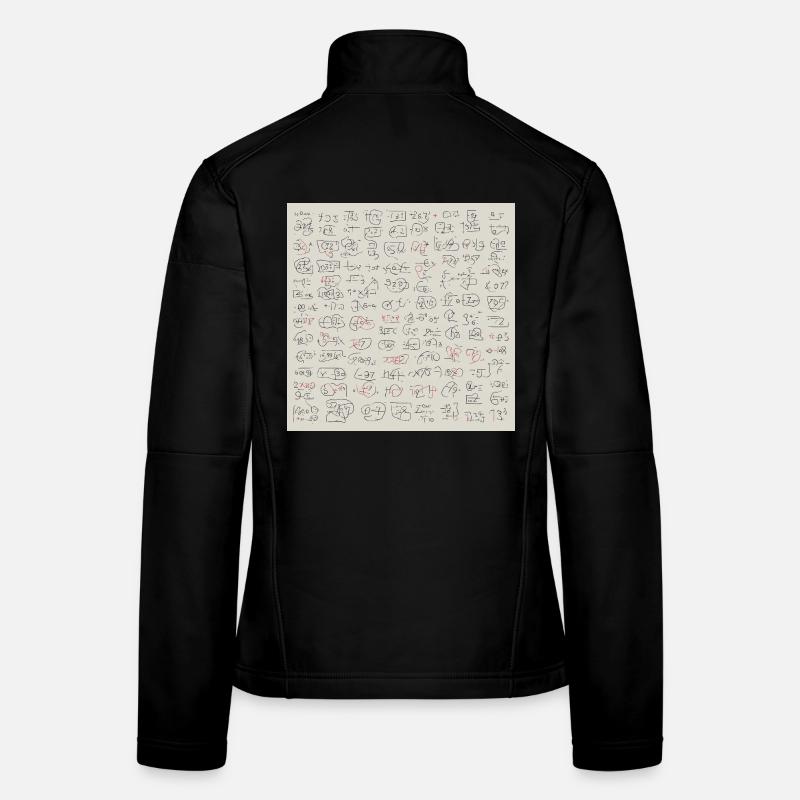 Neue abstrakte Sprache Frauen Softshelljacke