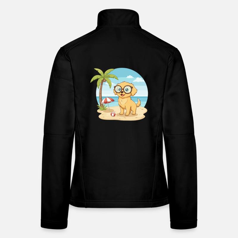 Vacances d’été sur la plage avec des lunettes Veste en tissu softshell Femme