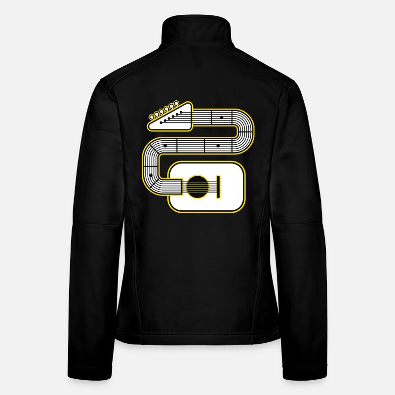 Abstract Guitar Art Women's Softshell Jacket