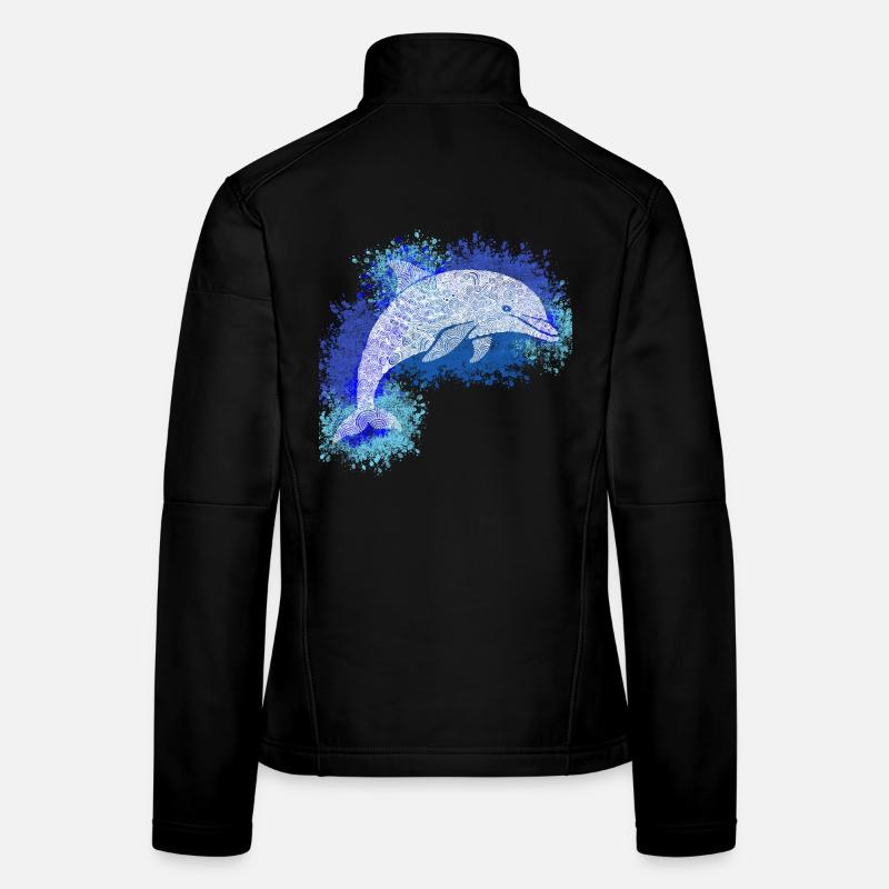 Zentangle Dolphin Women's Softshell Jacket