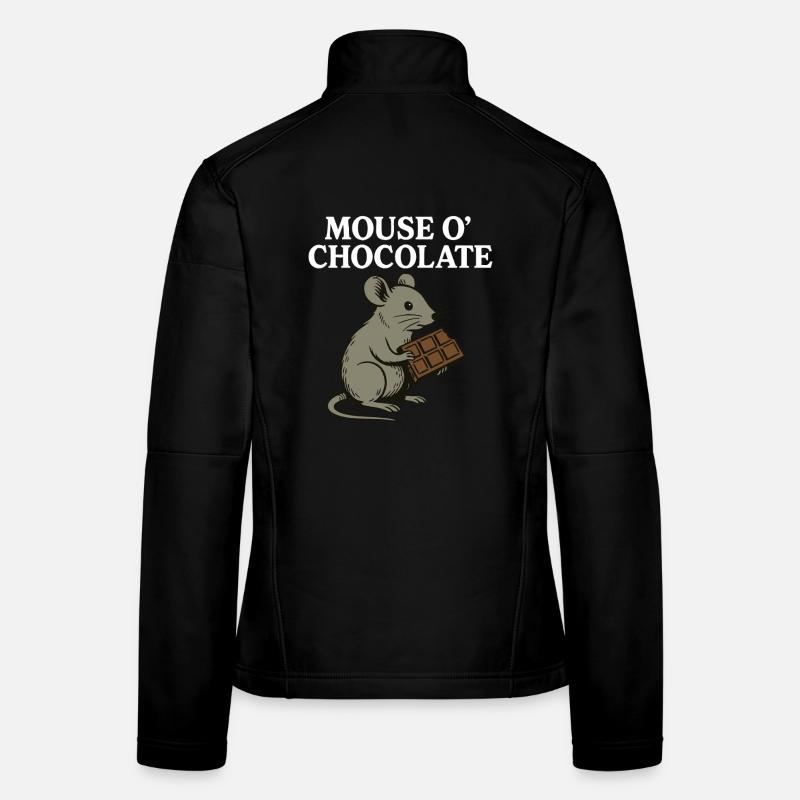 Mouse o’Chocolate Jeu de mots drôle Mouse Veste en tissu softshell Femme