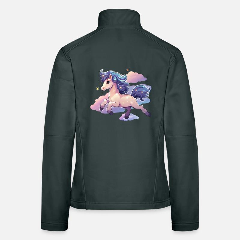 PastelUnicorn over clouds Women's Softshell Jacket