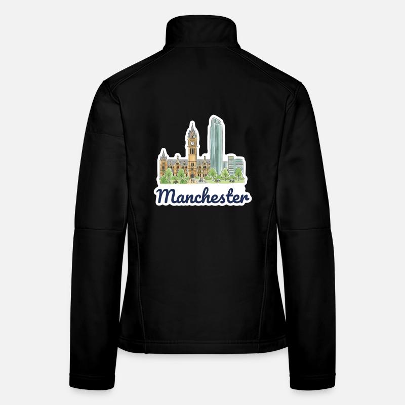 Manchester Skyline Town Hall Beetham Tower Art Women's Softshell Jacket