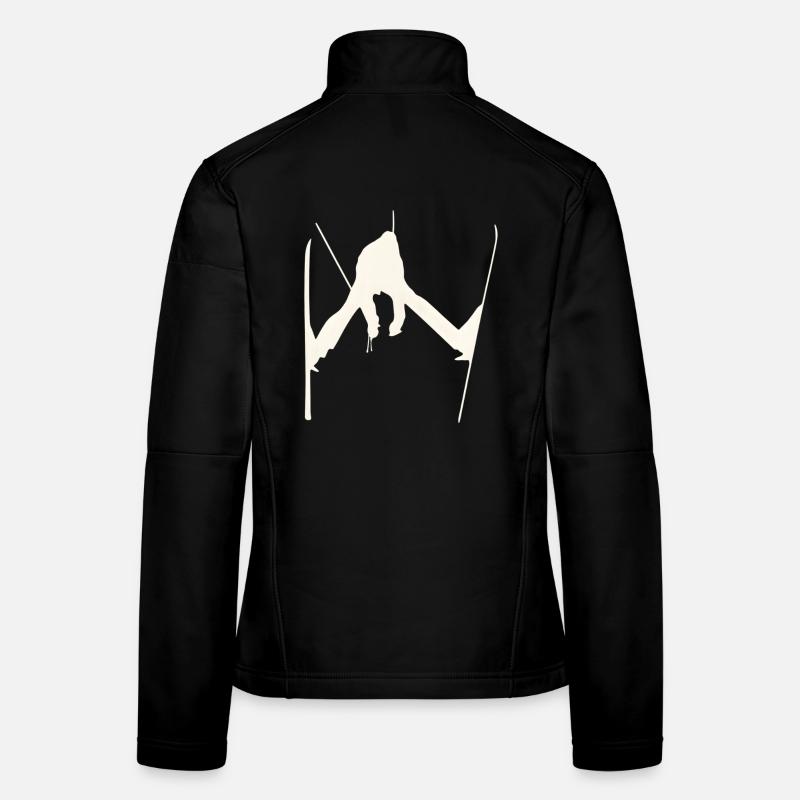 Freestyle Ski Sprung Silhouette - Frauen Softshelljacke - Schwarz
