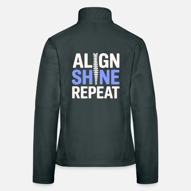 Chiropraktiker Aligned Shine Repeat Professional DC Frauen Softshelljacke