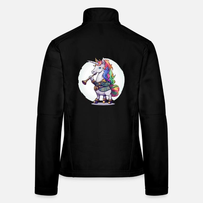 Licorne colorée avec trompette Veste en tissu softshell Femme
