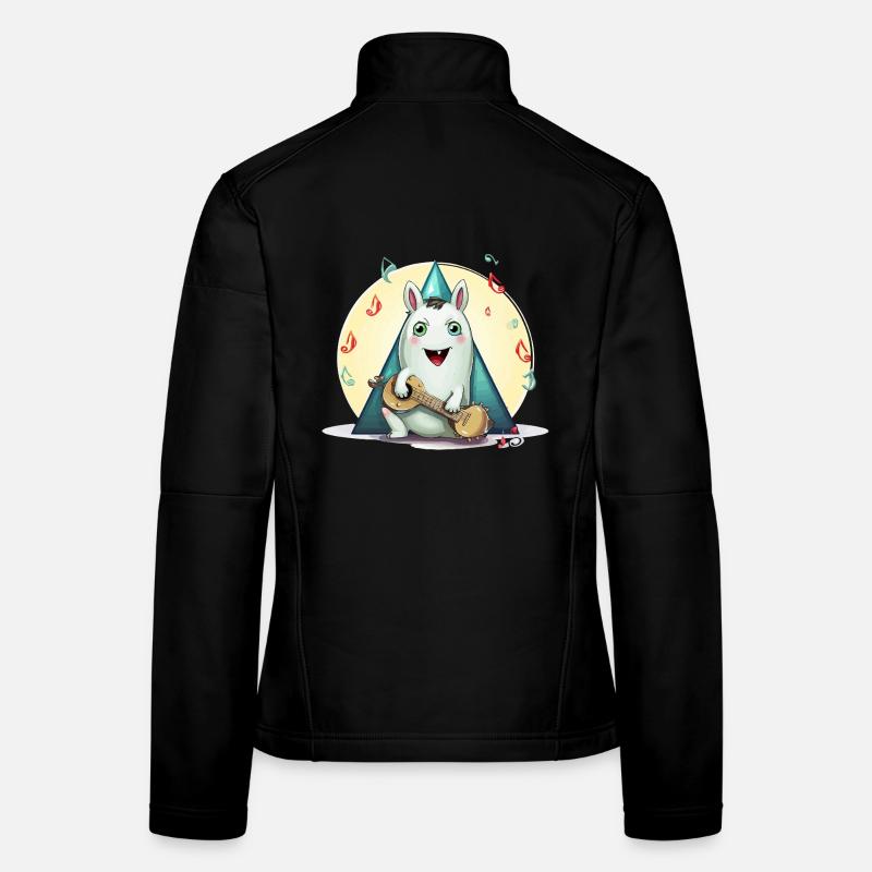 Musikhase am Zeltplatz Frauen Softshelljacke