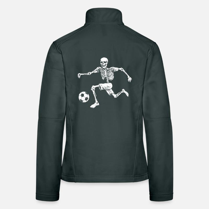 Funny Skeleton Soccer Soccer Player Women's Softshell Jacket