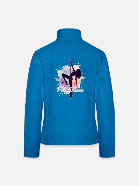Pole Dance Pole Dancers Watercolor Strong Gift - Women's Softshell Jacket - black - Back