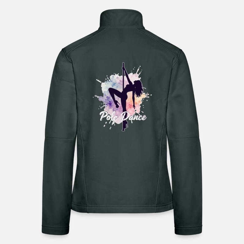 Pole Dance Pole Dancers Watercolor Strong Gift Women's Softshell Jacket