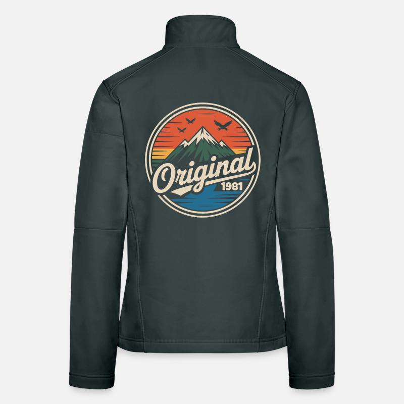 Originaler Retro-Geburtstag von 1981 Frauen Softshelljacke